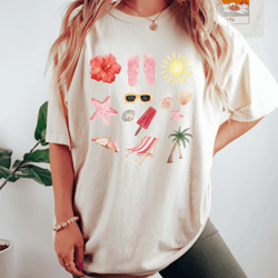 comfort colors summer shirt tropical vacation beach graphic tee ocean summer time shirt