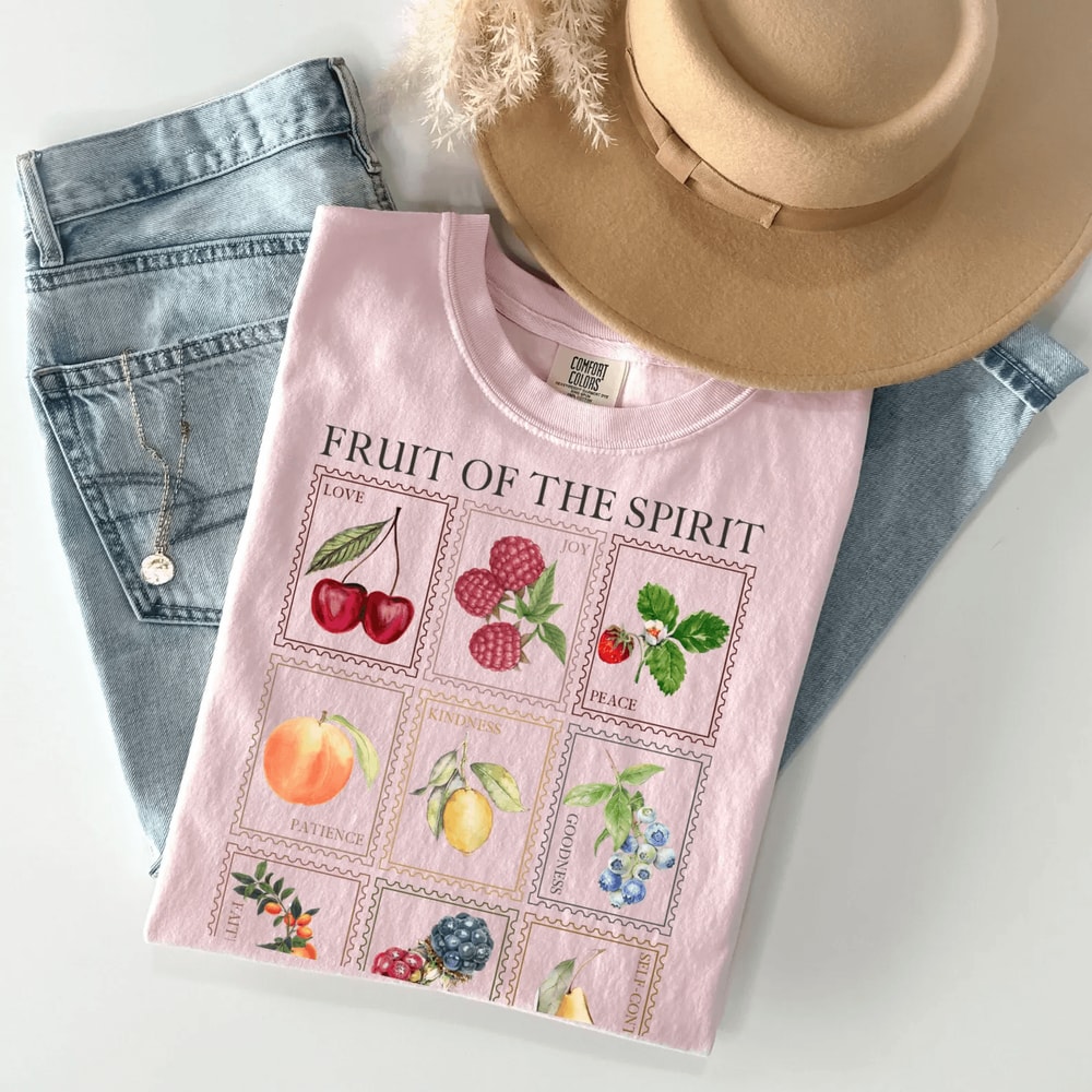 Fruits Of The Spirit Shirt Comfort Colors Christian Tee Faith Based Boho Jesus Shirt 3