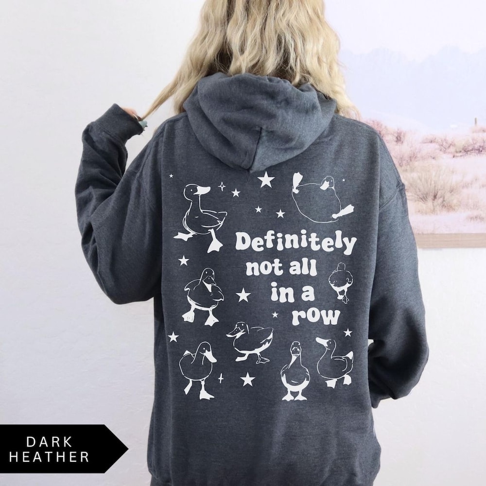 Ducks Not In A Row Hoodie Definitely Not In A Row Funny Vintage Retro Shirt Graphic Oversized Hoodi 2