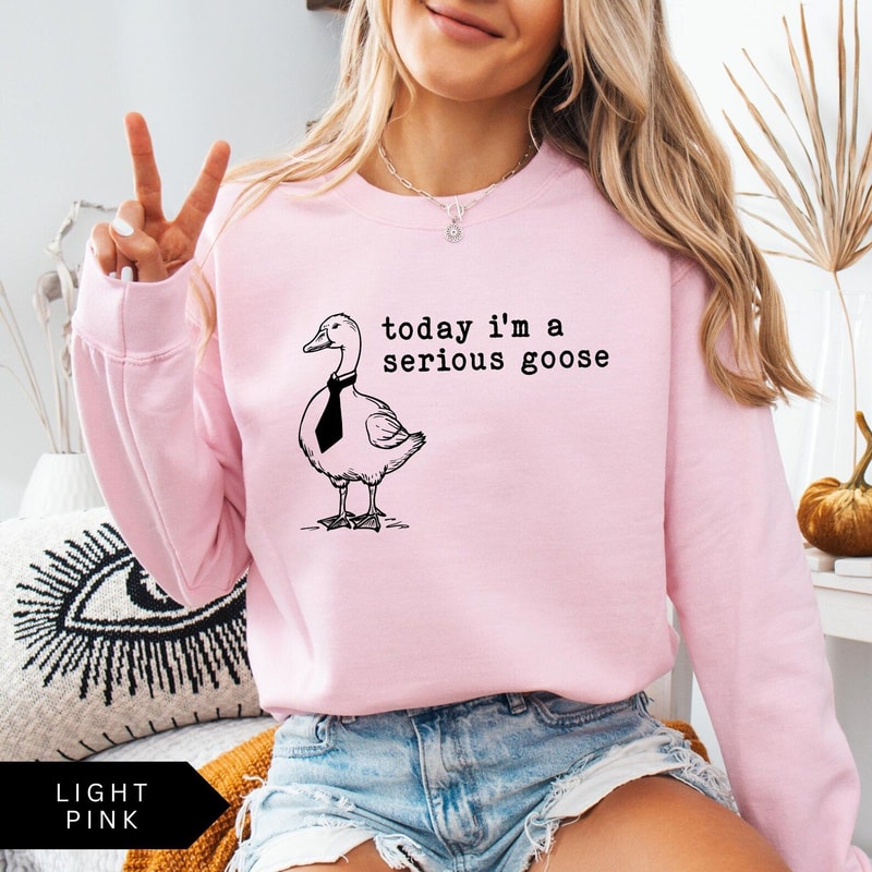 Im A Serious Goose Sweatshirt Goose Shirt Funny Sweatshirt Vintage Retro Graphic Shirt Sarcastic Sw 2