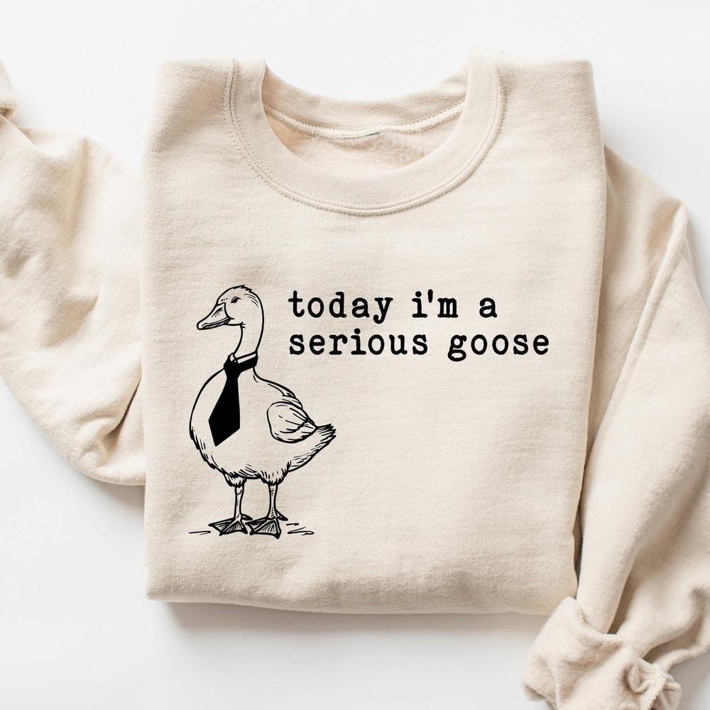 Im A Serious Goose Sweatshirt Goose Shirt Funny Sweatshirt Vintage Retro Graphic Shirt Sarcastic Sw 4