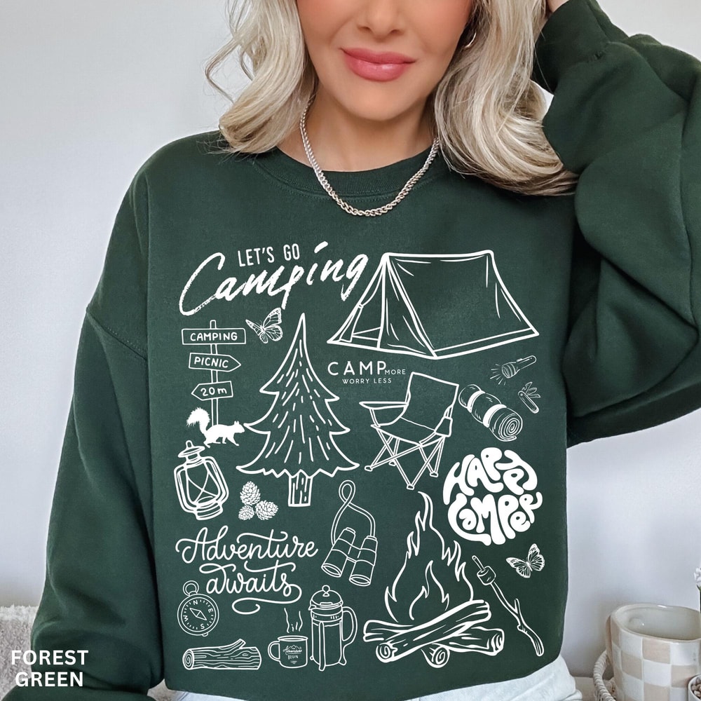 Etro Camping Sweatshirt Vintage Camping Collage Shirt Outdoorsy Sweatshirt Nature Shirt 2