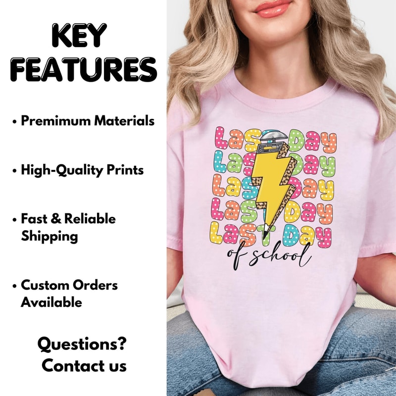 Comfort Colors Last Day Of School Teacher Shirt Schools Out For Summer End Of Year 4