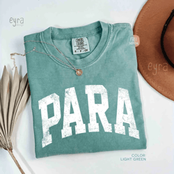 comfort colors vintage para shirt | paraprofessional teacher appreciation back to school tee