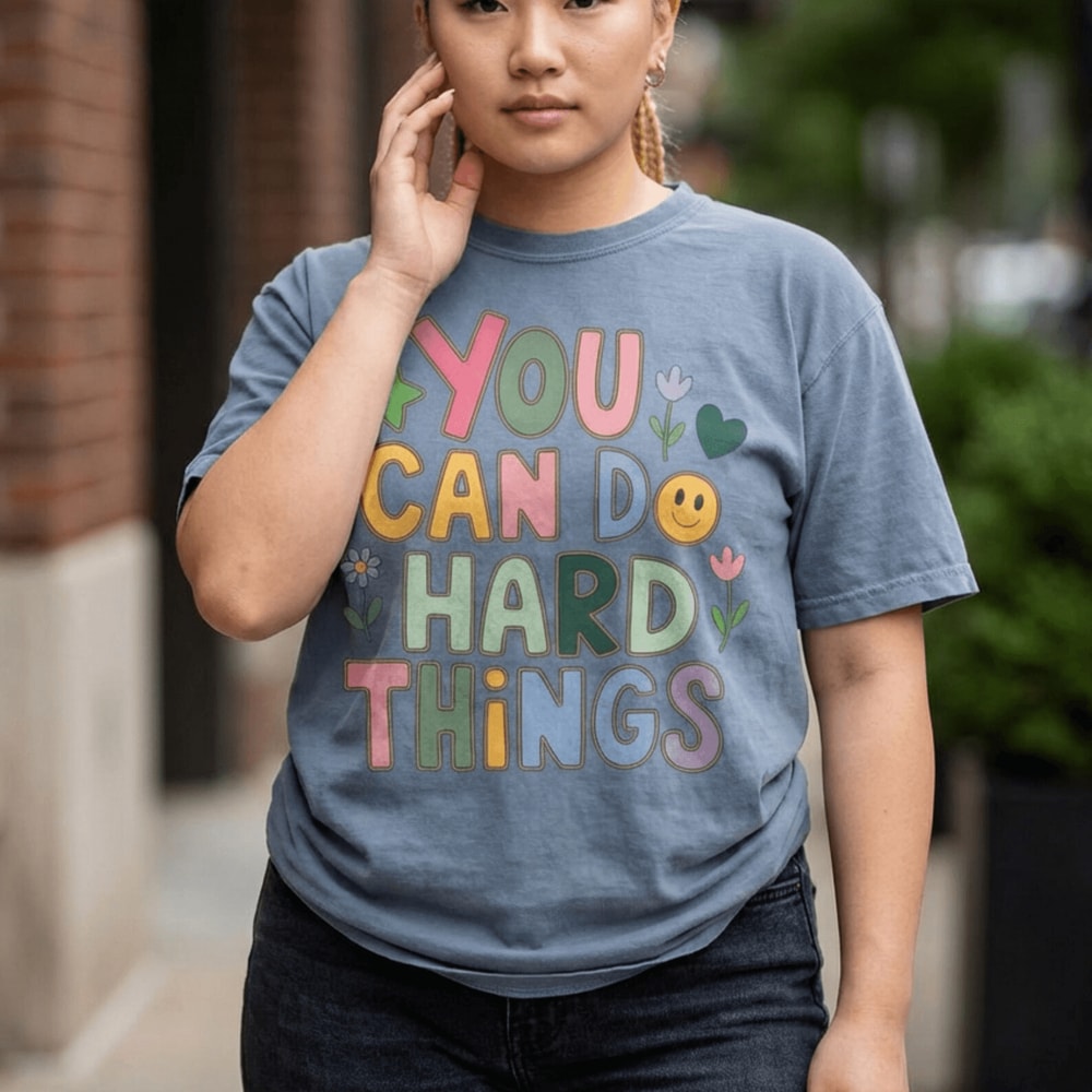 Comfort Colors You Can Do Hard Things Teacher Shirt SPED Counselor Motivational Tee 3