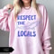 Respect The Locals Shark Sweatshirt Ocean Surfing Beach Crewneck 1
