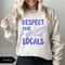Respect The Locals Shark Sweatshirt Ocean Surfing Beach Crewneck 2