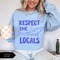 Respect The Locals Shark Sweatshirt Ocean Surfing Beach Crewneck 3