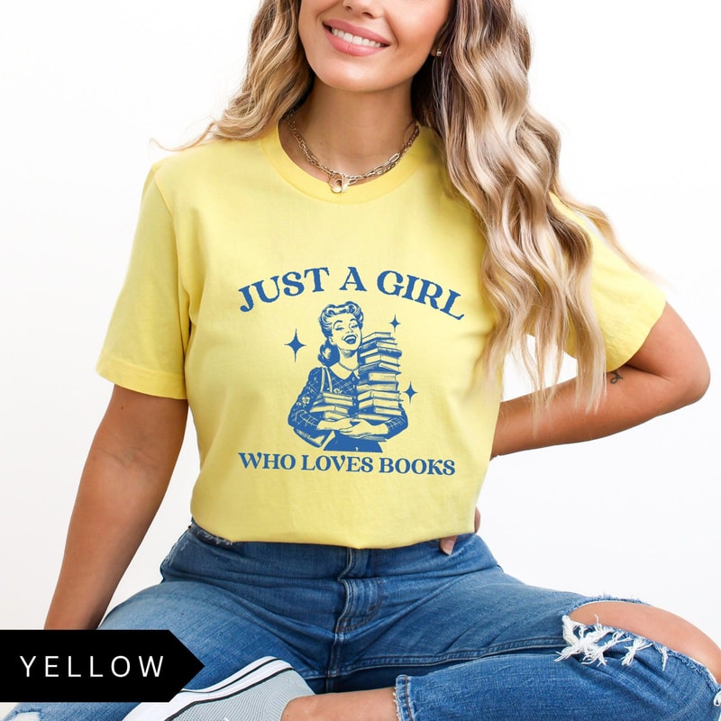 Girl Who Loves Books Shirt Book Lover Retro Tshirt Bookish T Shirt Vintage Shirt Reading Shirt Book 2