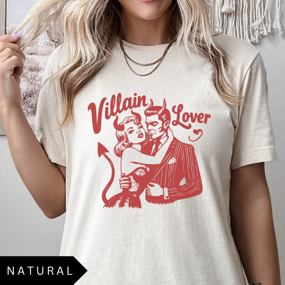 Villain Lover Shirt Book Lover Retro Tshirt Bookish T Shirt Vintage Shirt Reading Shirt Romance Rea 7