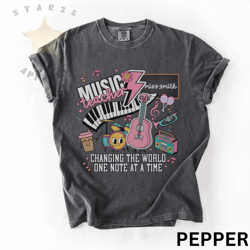 personalized music teacher shirt | music teacher doodle shirt comfort colors gift for teachers