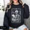 The Reader Tarot Card Sweatshirt Book Lover Gift Bookish Shirt Skeleton Reading Shirt Tarot Card Sw 3