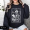 The Reader Tarot Card Sweatshirt Book Lover Gift Bookish Shirt Skeleton Reading Shirt Tarot Card Sw 3
