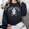Bat Sweatshirt Cute Upside Down Bat Shirt Floral Bat Sweatshirt Womens Halloween Sweatshirt Trendy 0
