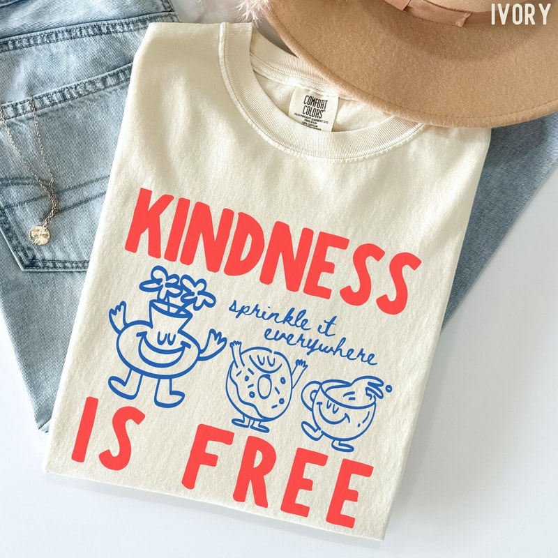 Kindness Is Free Doughnut Comfort Colors TShirt