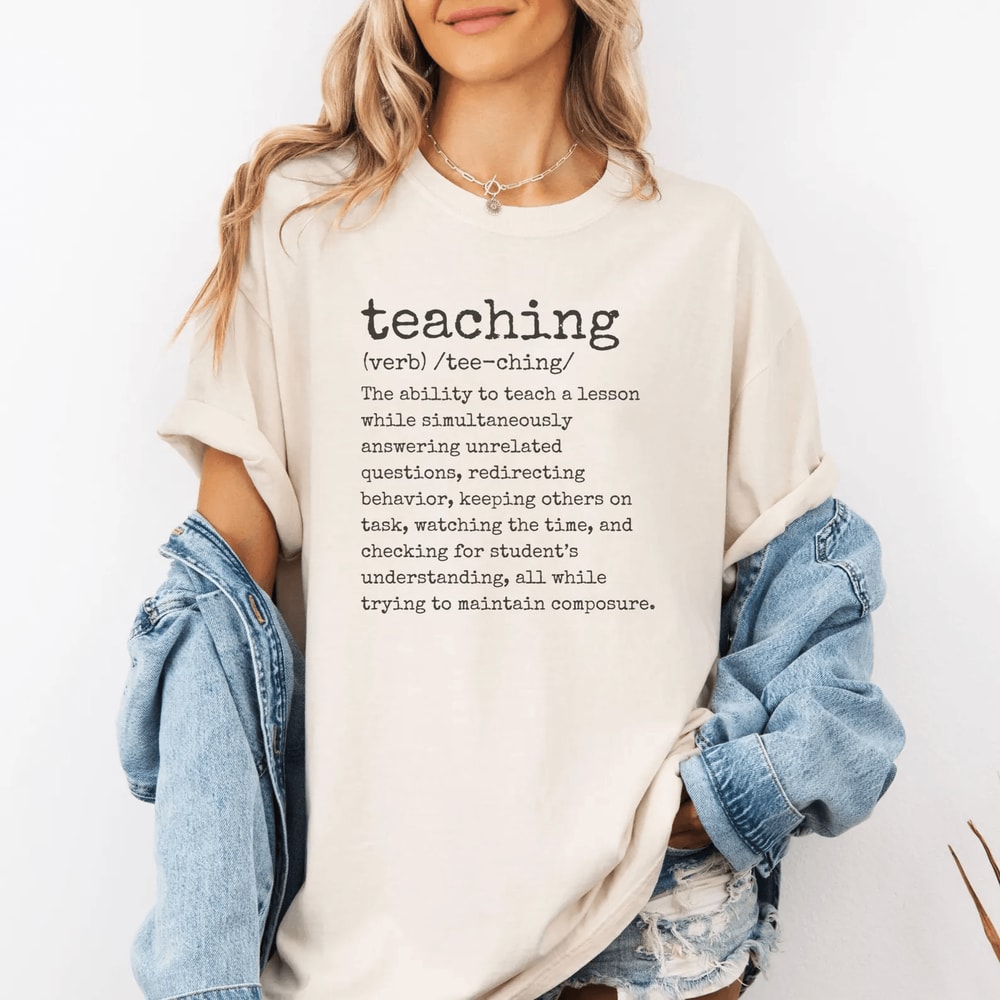 Funny Teacher Shirt Comfort Colors Teacher Gift Teaching Shirt Educator Tee 1