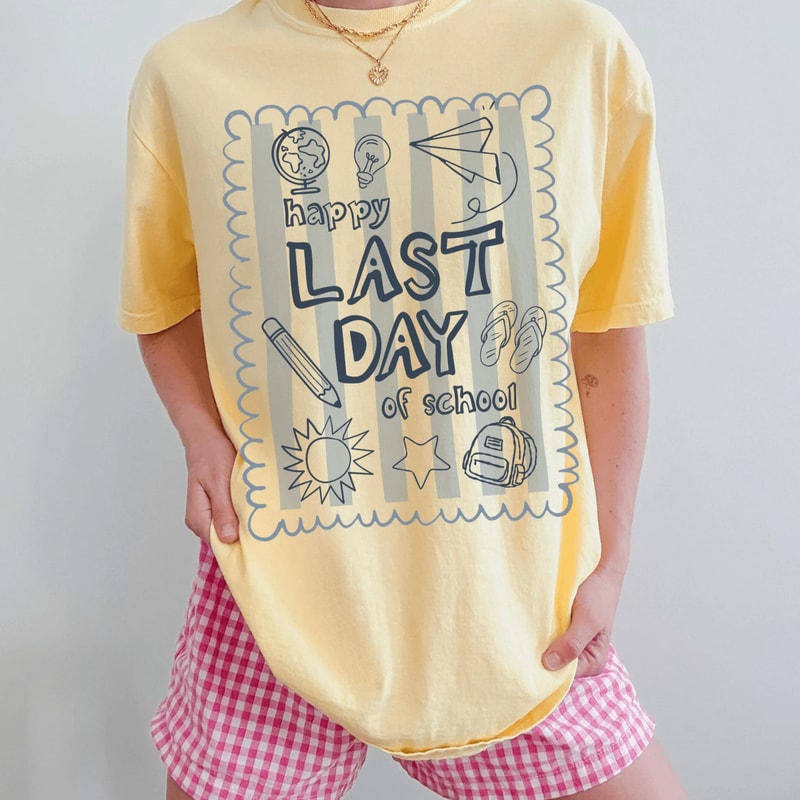 Comfort Colors Last Day Of School Shirt Teacher Summer Break Tee 1