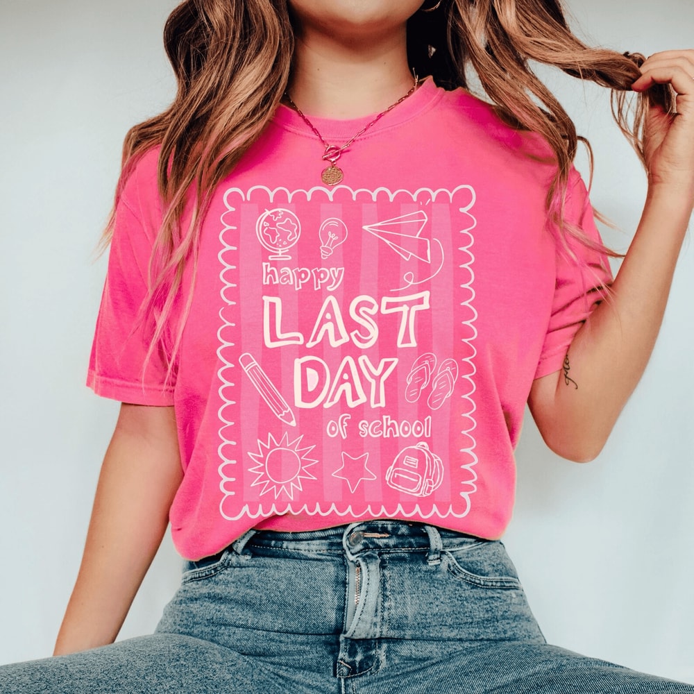 Comfort Colors Last Day Of School Shirt Teacher Summer Break Tee 4