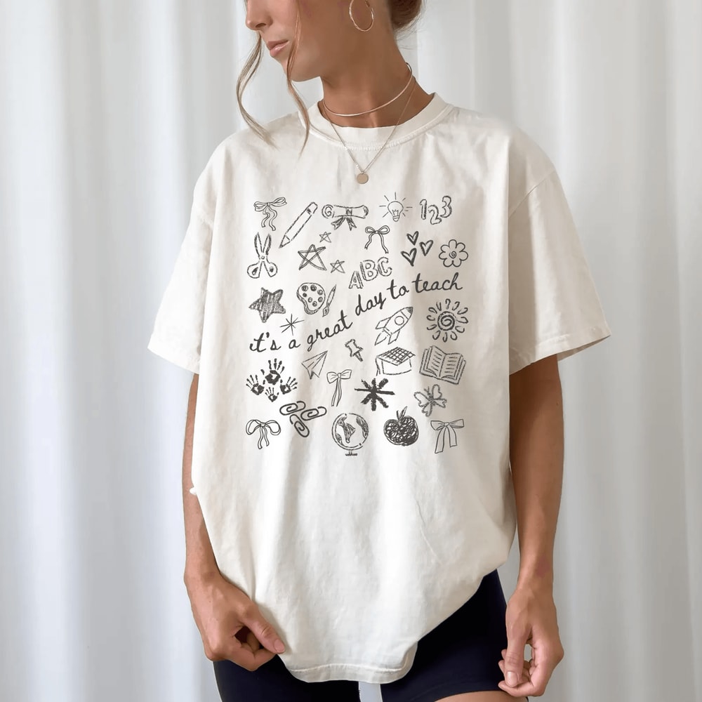 Comfort Colors Teacher Shirt Aesthetic Elementary Teach Tee Cute Teacher Gift 0