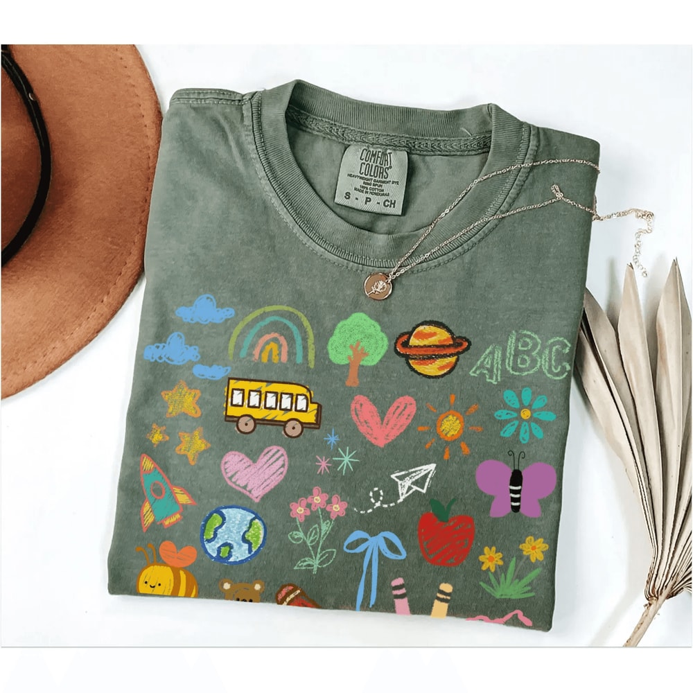 Comfort Colors Retro Teacher Flower Shirt Cute Elementary Teacher Tee 2