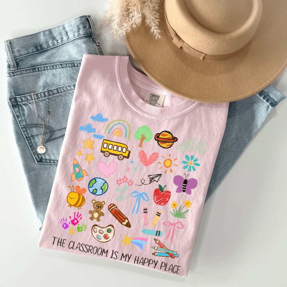 Comfort Colors Retro Teacher Flower Shirt Cute Elementary Teacher Tee 4