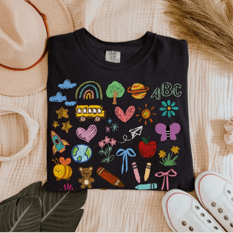 Comfort Colors Retro Teacher Flower Shirt Cute Elementary Teacher Tee 5