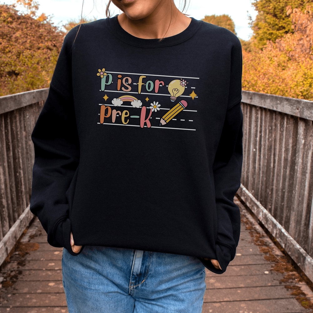 Comfort Colors PreK Teacher Sweatshirt Retro PreK Teach Crew Pullover 2