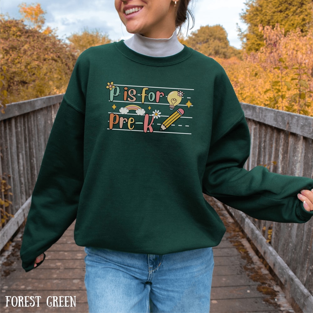 Comfort Colors PreK Teacher Sweatshirt Retro PreK Teach Crew Pullover 3