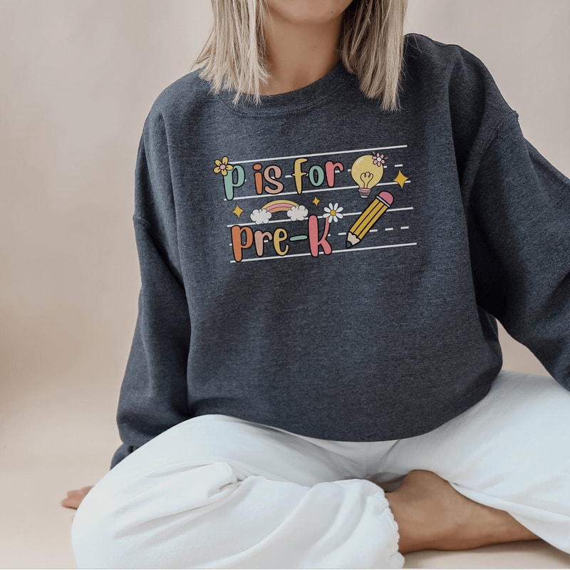 Comfort Colors PreK Teacher Sweatshirt Retro PreK Teach Crew Pullover 4