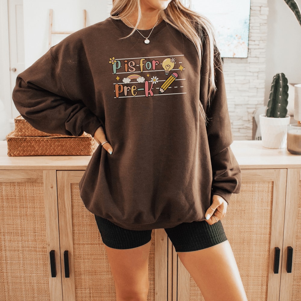 Comfort Colors PreK Teacher Sweatshirt Retro PreK Teach Crew Pullover 5