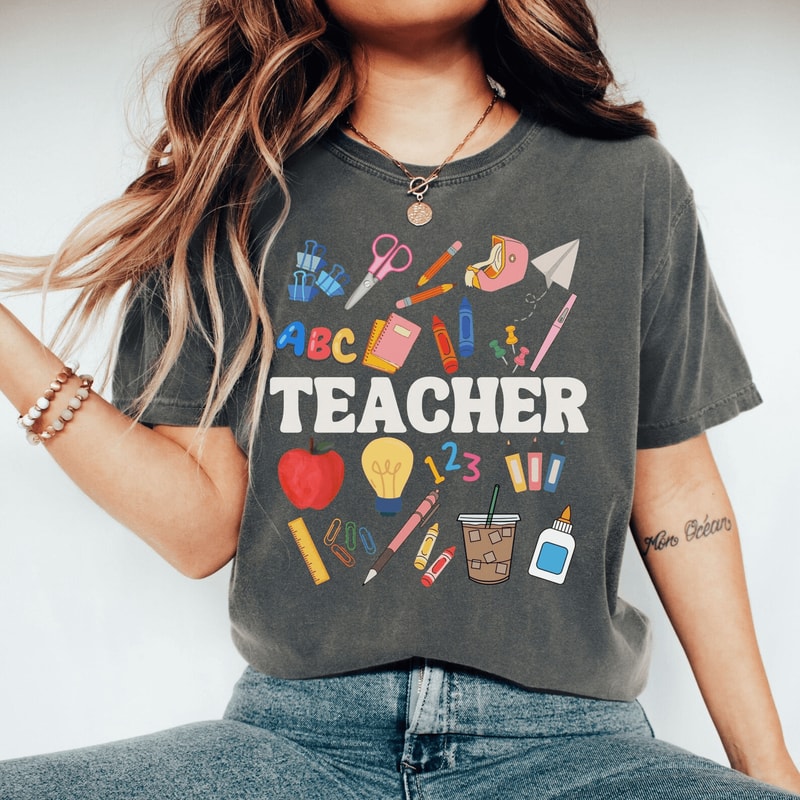 Comfort Colors Teacher Shirt Cute Teacher Appreciation Back To School 1