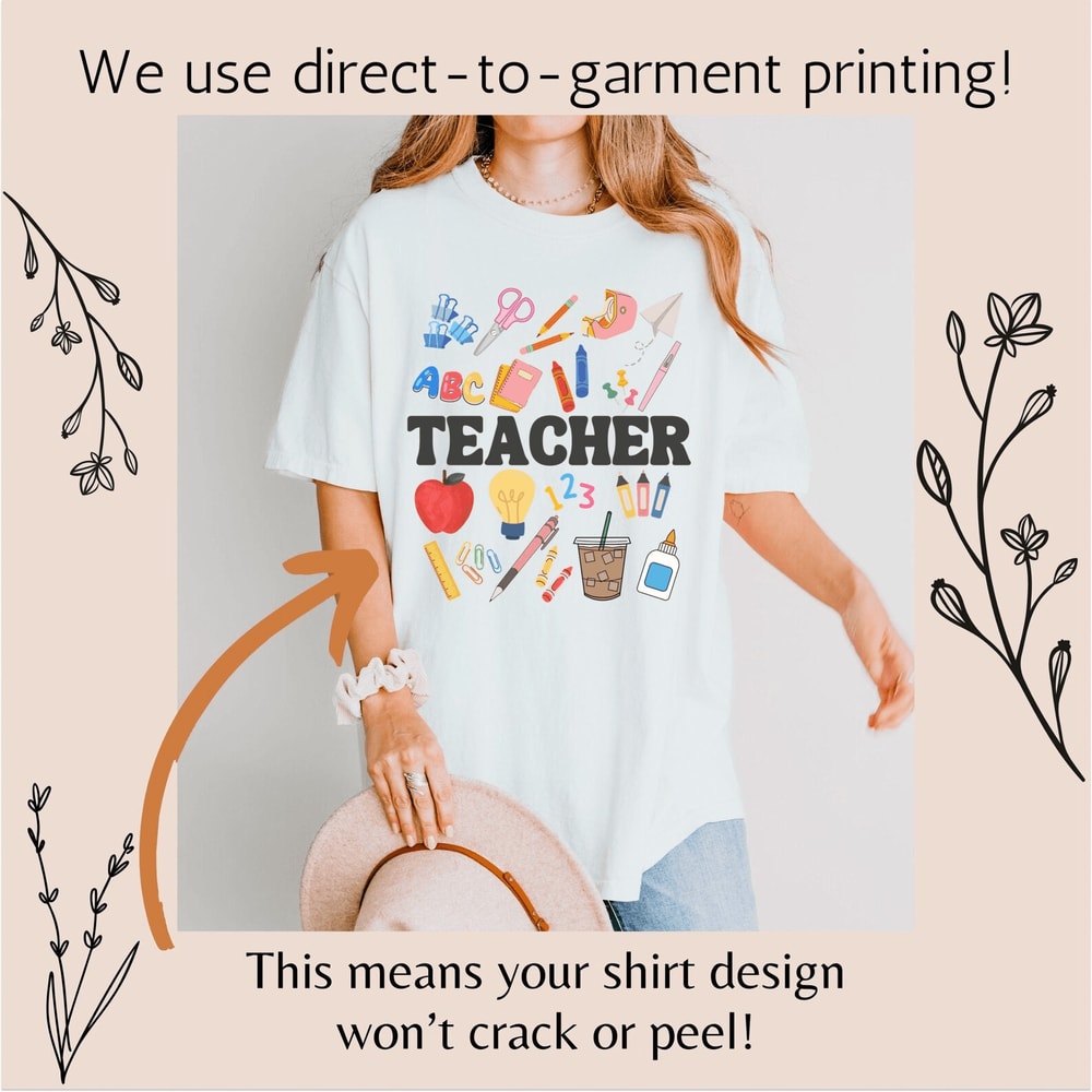 Comfort Colors Teacher Shirt Cute Teacher Appreciation Back To School 3