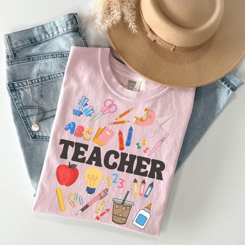 Comfort Colors Teacher Shirt Cute Teacher Appreciation Back To School 4