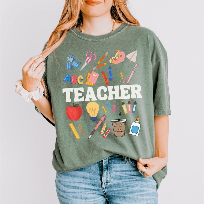 Comfort Colors Teacher Shirt Cute Teacher Appreciation Back To School 5