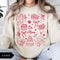 Be Mine Valentine Sweatshirt Vintage Valentines Shirt Womens Trendy Valentine Doodle Shirt 2