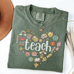 first day of school teacher shirt retro back to school teach tee cute gift