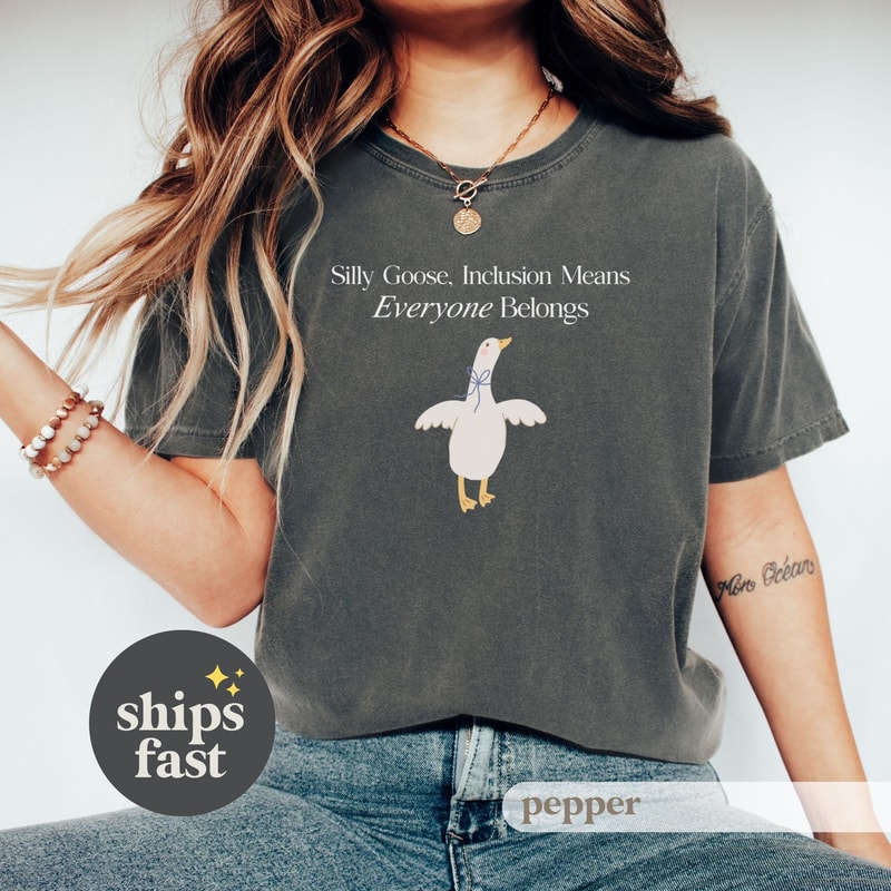 Goose Inclusion TShirt Everyone Belongs Tee For Teachers Therapists Neurodiversity Advocates Autism 0