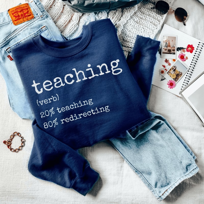Funny Teacher Sweatshirt Teach Shirt Comfort Colors Teacher Gift 2