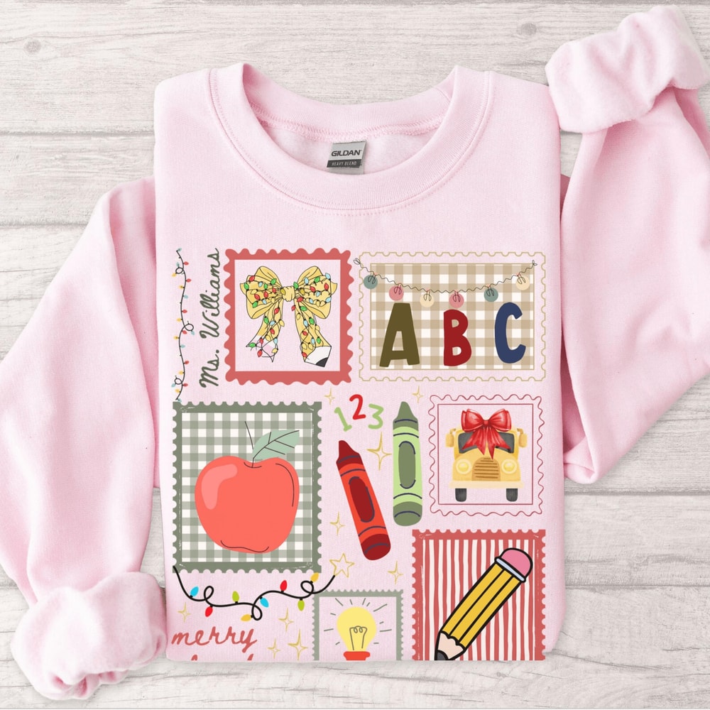 Christmas Teacher Sweatshirt Comfort Colors Teacher Holiday Gift Tee 4