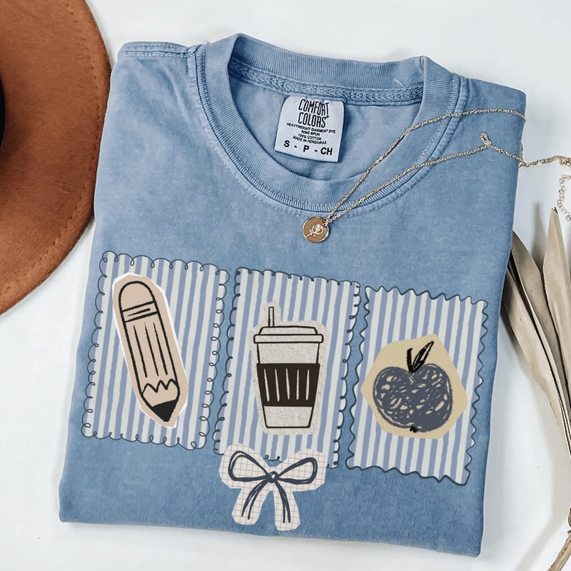 Comfort Colors Teacher Shirt Elementary Aesthetic Teaching Tee Cute Gift 0