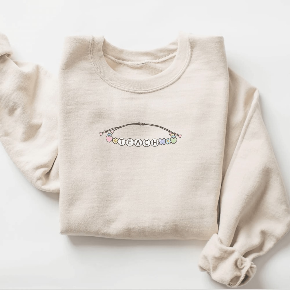 Comfort Colors Teacher Sweatshirt Cute Teaching Shirt Aesthetic Teacher Gift 0