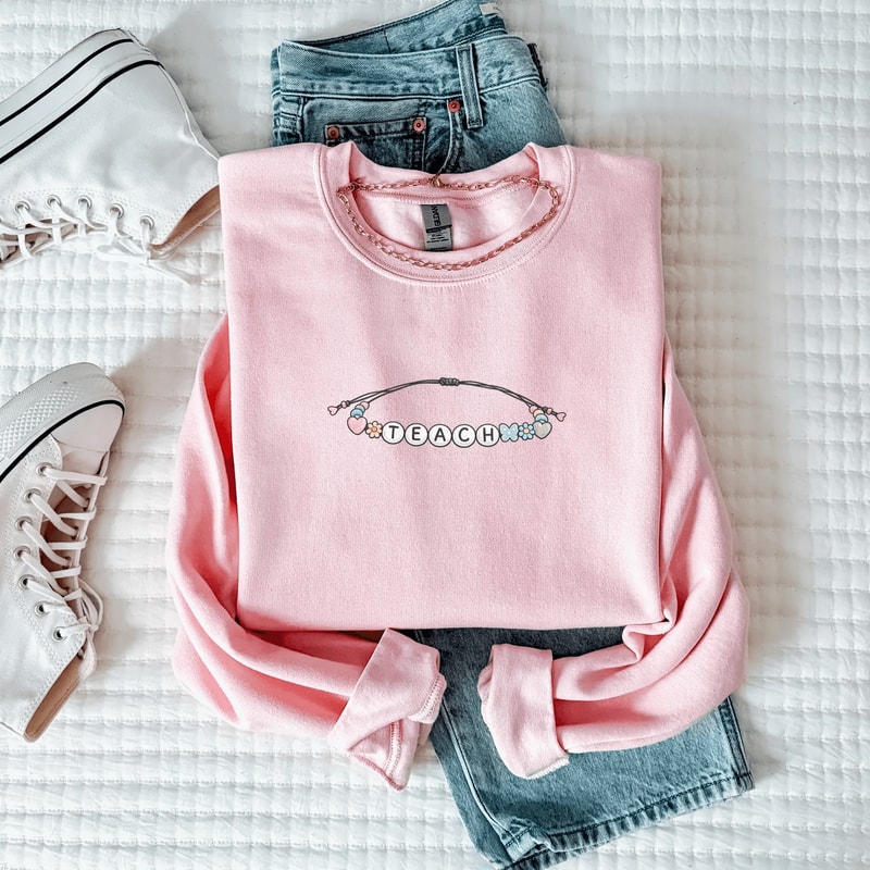 Comfort Colors Teacher Sweatshirt Cute Teaching Shirt Aesthetic Teacher Gift 1