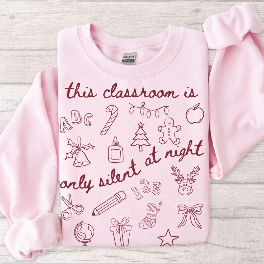 Teacher Christmas Sweatshirt Funny Holiday Teacher Crewneck Gift Tee 5