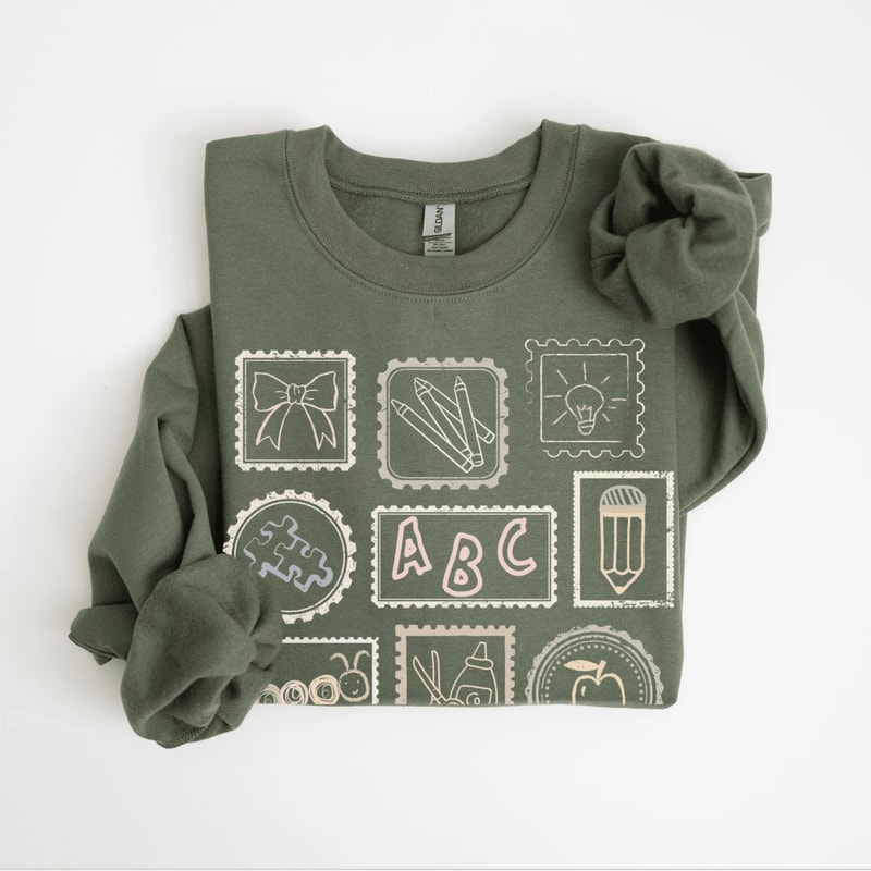 Cute Teacher Sweatshirt Retro Comfort Colors Teacher Appreciation Crewneck 4