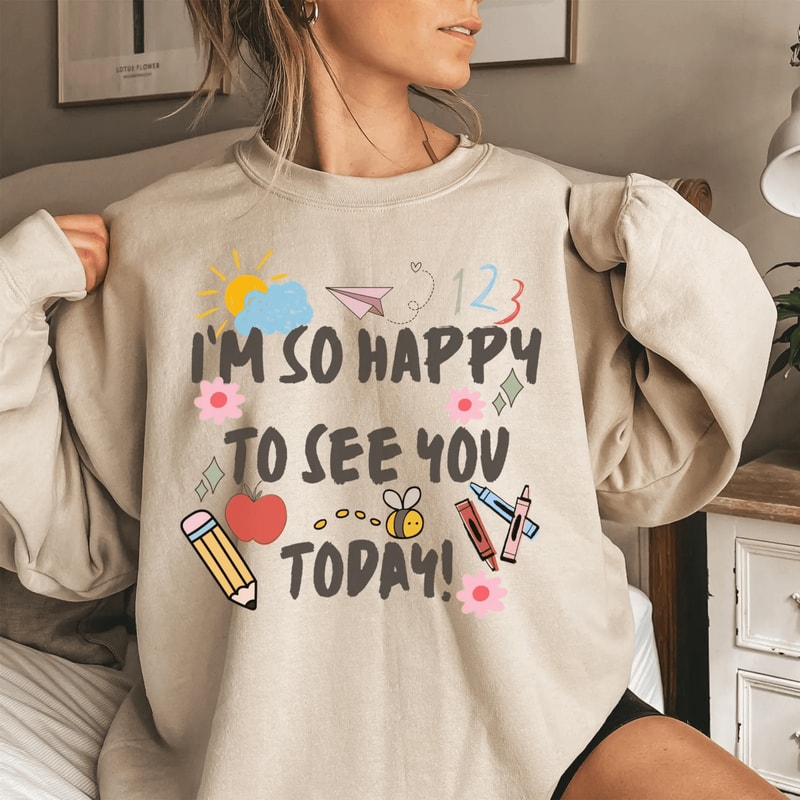 Teacher Sweatshirt Retro Teacher Crewneck Cute Trendy Teacher Gift Teach Shirt 0