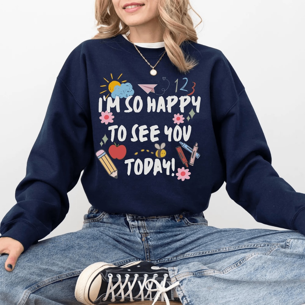 Teacher Sweatshirt Retro Teacher Crewneck Cute Trendy Teacher Gift Teach Shirt 2
