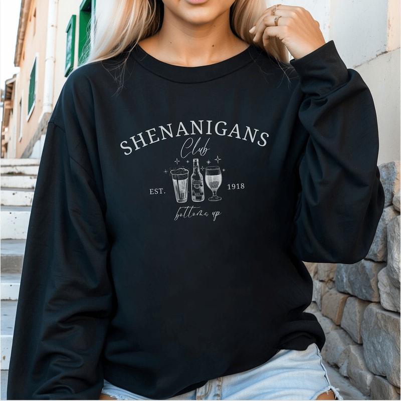 St Patricks Day Sweatshirt Cute Lucky Shamrock Irish Teacher Crewneck 2