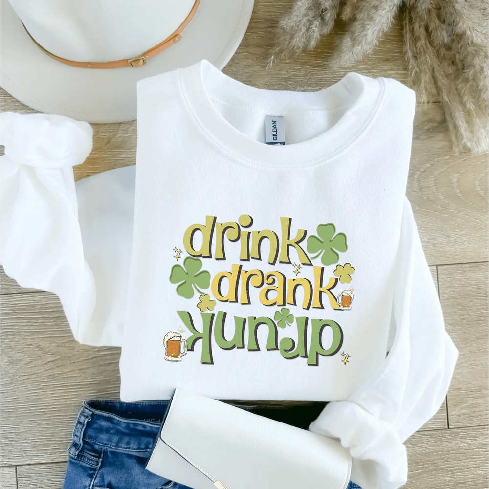 Funny St Patricks Day Shirt Retro Lucky Shamrock Vintage Irish Tee 2