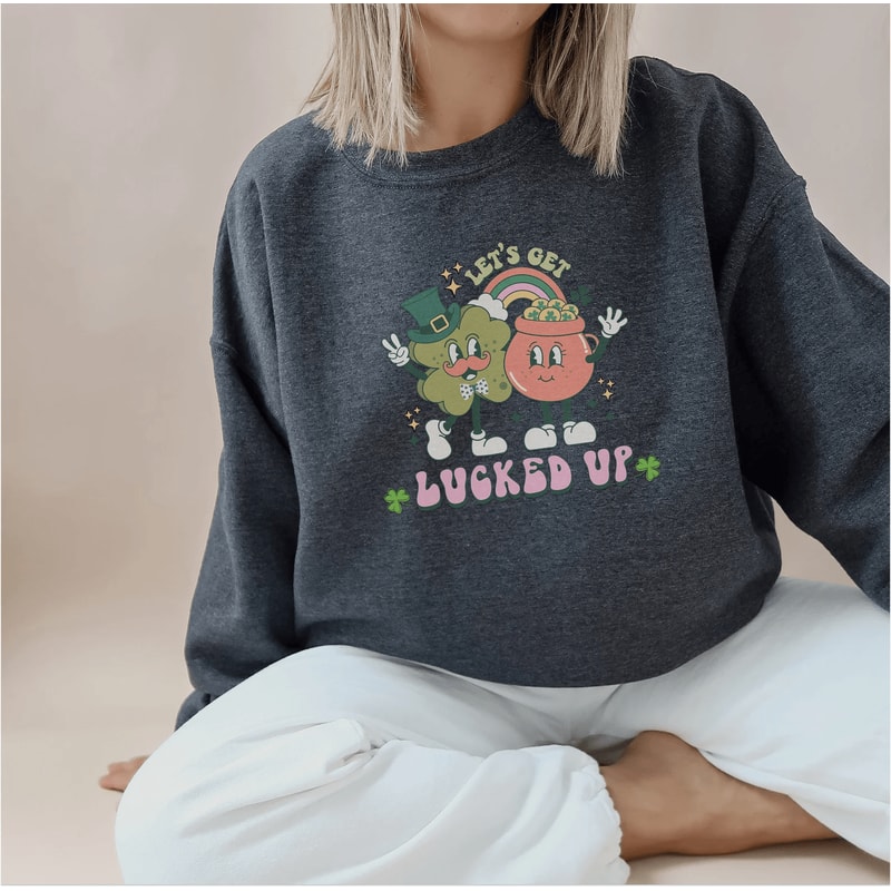 Retro St Patricks Day Shirt Funny Lucky Shamrock Vintage Irish Tee Gift 5