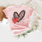 Leopard Heart Valentine Shirt Cute Doodle Heart Love Tee Womens Gift Top 1
